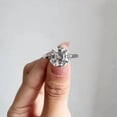 thumbnail image 3 of solitaire jewels 5CT Asscher Moissanite Double Prong Solitaire Engagement Ring For Women, 10K White Gold, 3 of 6
