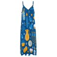 thumbnail image 5 of Robe Sans Manches Motif Hanoucca pour Femme 2024 Longue Robe, 5 of 5
