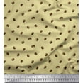 thumbnail image 1 of Soimoi Beige polyester Crepe Fabric Coffee Beans Food Print Fabric by Yard 42 Inch Wide, 1 of 3