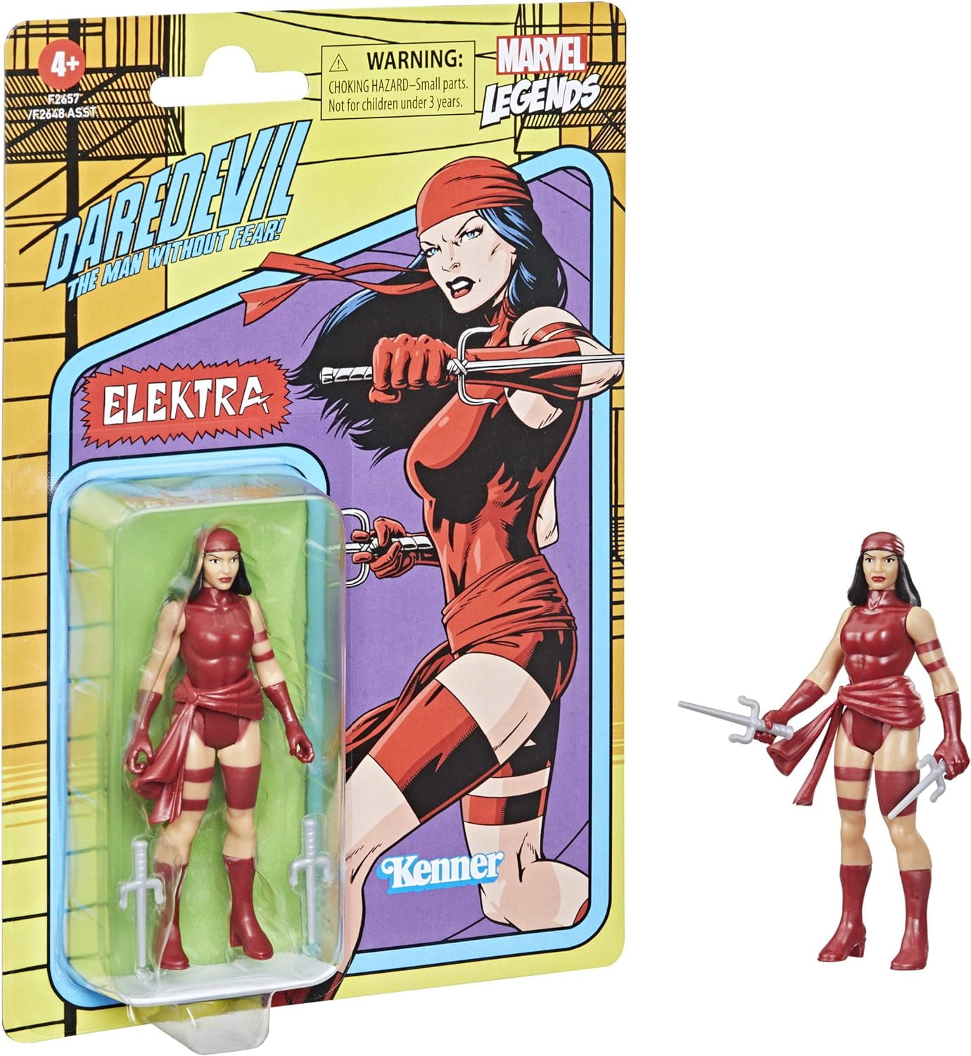 Marvel Hasbro Legends 3.75-inch Retro 375 Collection Elektra Action Figure Toy