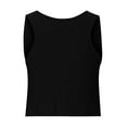 thumbnail image 5 of Hvot&aat Women's Textured Crop Tops Blouse Y2K Sleeveless V Neck Hook Eye Vest Summer Vacation Tank Tops, 5 of 6