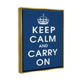thumbnail image 3 of Keep Calm And Carry On Crown Inspirational Graphic Art Metallic Gold Framed Art Print Wall Art, 3 of 6