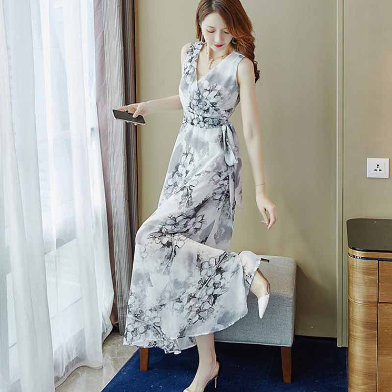 v neck sleeveless maxi dress