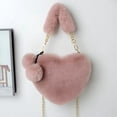 thumbnail image 4 of Leodye 1PCS Women’s Heart-Shaped Crossbody Bag - Faux Leather with Zip & Coin Purse, 4 of 6