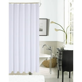 Dainty Home Stripped Hotel Collection Waffle Shower Curtain White