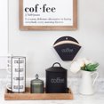 thumbnail image 3 of AuldHome Design Enamelware Cone Coffee Filter Holder (Black); Wall-Mount Modern Farmhouse Coffee Filter Bin, 3 of 8
