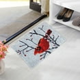thumbnail image 3 of Wolf Latch Hook Rug Sewing Craft Festival Punch Handmade Crochet Carpet Rug 60x40cm Craft Set for Adults Red Bird, 3 of 8