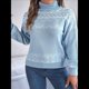 thumbnail image 5 of Suéteres para Mujer, Jerseys Casuales de Larga, Suéteres Cálidos, Tops de Punto Peludo, Suéter Grueso de Gran Tamaño. Azul L, 5 of 10