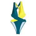 thumbnail image 6 of Sngxgn Women Swimsuit Tummy Control Bathing Suits(Yellow,L), 6 of 8
