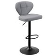thumbnail image 2 of Daluvenix Bar Stools with Back Sets of 2 ,Modern Barstools Adjustable Faux Leather Upholstered Swivel Bar Stools, Counter Height Bar Chairs with Back for Kitchen Island,Dark Gray, 2 of 6