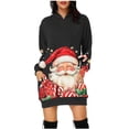 thumbnail image 2 of WILLBEST Sudadera Deportiva Para Mujer, Vestido de Navidad, Vestido de Noche Para Mujer, Sudadera Navideña de Moda Con Capucha y Bolsillo Tipo Bolso, Sudadera Estampada Con Capucha, Falda de Moda, 2 of 4