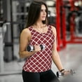 thumbnail image 6 of Uemuo Red Moroccan Pattern Workout Tank Tops for Women Breathable Moisture-wicking tank top Sleeveless Running Loose Fit Yoga Tops Active Shirts Sports Gym Exercise, 6 of 9
