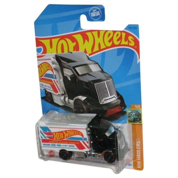 Hot Wheels HW Haulers 5/5 (2021) White & Black Hiway Hauler 2 Toy Truck 130/250
