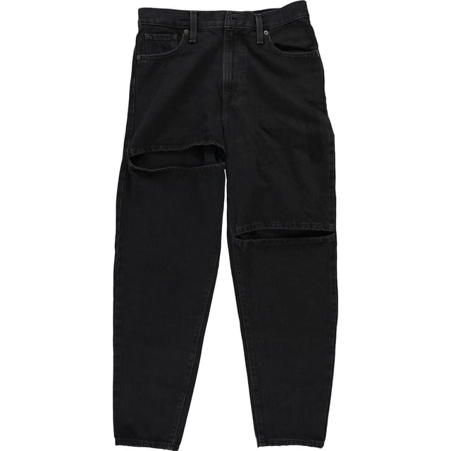 Levi's Womens Denim Relaxed Straight Leg Mom Jeans, black, 29
