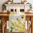 thumbnail image 2 of Table Runner 72 Inches Long for Kitchen Dining, Watercolor Floral Dresser Scarf Farmhouse, Dining Table Decorations for Wedding/Parties, Yellow Flower Hummingbirds Botanical Spring 18 x 72 In, 2 of 8