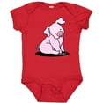 thumbnail image 3 of Inktastic Sitting Pig Boys or Girls Baby Bodysuit, 3 of 5