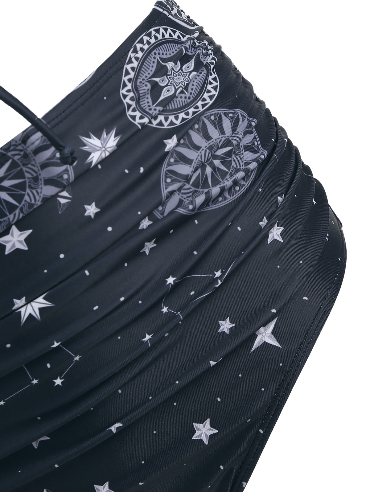 sun star moon lattice underwire tankini swimsuit