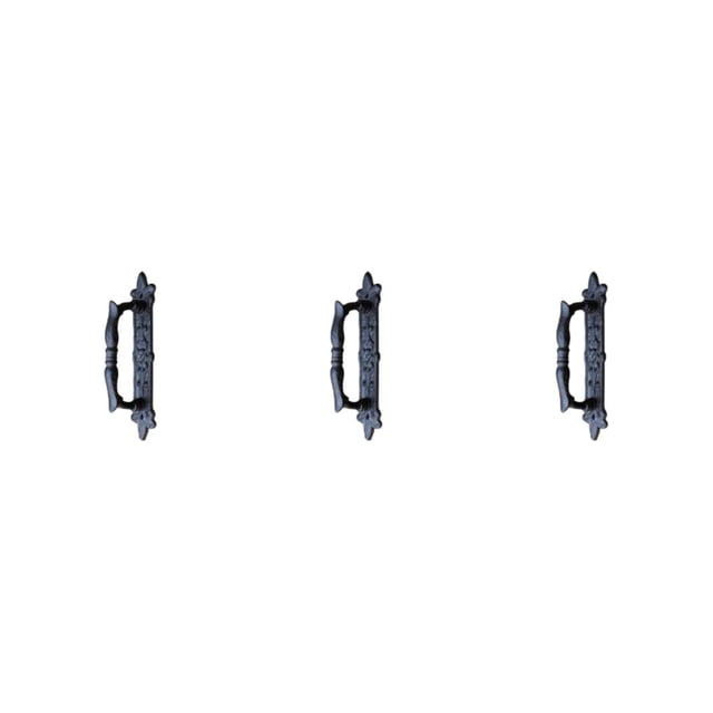 Inteprter Manija de puerta artesanal de hierro negro Construcción sólida Instalación fácil Única y elegante Cómoda 7212 Type1 NO1