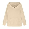 thumbnail image 5 of Bnwani Hoodies Girls Long Sleeve Fleece Sweatshirt Plain Pullover, 5 of 7