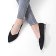 thumbnail image 4 of Dream Pairs Women's Elegant Pointed Toe Slip-on Flats Ballet Comfort Soft Flat Shoes DFA218-W, 4 of 5