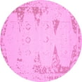 thumbnail image 1 of Ahgly Company Indoor Round Abstract Pink Contemporary Area Rugs, 8' Round, 1 of 4