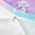 thumbnail image 4 of Metsweet Princess Unicorn Twin Duvet Cover, Dreamy Gradient Starry Sky Twin Bedding, Blue Purple Pink,2pcs,1 Duvet Cover and 1 Pillowcase, 4 of 6
