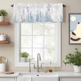thumbnail image 2 of Retro Oceans Valance Curtain for Windows Watercolor Light Blue Jellyfish Seahorses Seaweed Rod Pocket Curtain Valances Short Window Treatments for Kitchen Bathroom Laundry Basement 60 x 14 Inch, 2 of 9