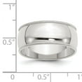 thumbnail image 3 of Sterling Silver 9mm Half Round Milgrain Band, 3 of 3