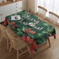 thumbnail image 2 of Rectangle Table Cover Floral Flower Merry Christmas Table Cloth,Decorative Oil-Proof Table Covers for Picnic Party Halloween Fall Thanksgiving Christmas, 2 of 5