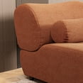 thumbnail image 3 of Modern Chenille Couch With 70° Reclined , Rust Orange Upholstery & Cylindrical Pillows, Spacious Sectional For Large Living Spaces, Modular Design, Home Office Comfort , Rooms, Room Couch,, 3 of 4