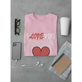 thumbnail image 3 of Abstract I Love You T-Shirt Men -Image by Shutterstock, Male Medium, 3 of 4