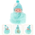 thumbnail image 3 of Cute Cartoon Plush Keychain Baby Doll Car Key Ring colgante decoraciones favores de partido de los niños (gris), 3 of 6