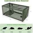 thumbnail image 2 of 2 PCS Humane Mouse Rat Traps, Mice Chipmunk Squirrel Traps, and Other Live Animal Cage Catch and Release for Indoor and Outdoor-Green, 2 of 7