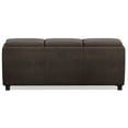 thumbnail image 4 of Avalon 42 inch Wide Contemporary Storage Ottoman in Distressed Brown Vegan Leather, 4 of 12