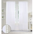 thumbnail image 2 of Pom-Pom Tassel Window Drapes, (Set of 2) Multipurpose Sheer Curtains, 60 X 84, White, 2 of 5