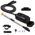 thumbnail image 2 of Motorcycle USB C , Dual Fast Charging, SAE Interface Quick Installation, 30W PD 18W QC 3.0 Ports, with Voltmeter ON Off Switch for Phone Tablet, 2 of 7