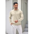 thumbnail image 6 of COOFANDY Mens Knit Polo Shirts Casual Long Sleeve Classic Polo Shirts Button Down Golf Shirts, 6 of 10