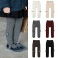 thumbnail image 4 of Odeerbi Fleece Lined Leggings for Toddler Girls Cotton Pantyhose Tights Socks Children's Thickening Keep Warm Solid Color Socks, 4 of 4