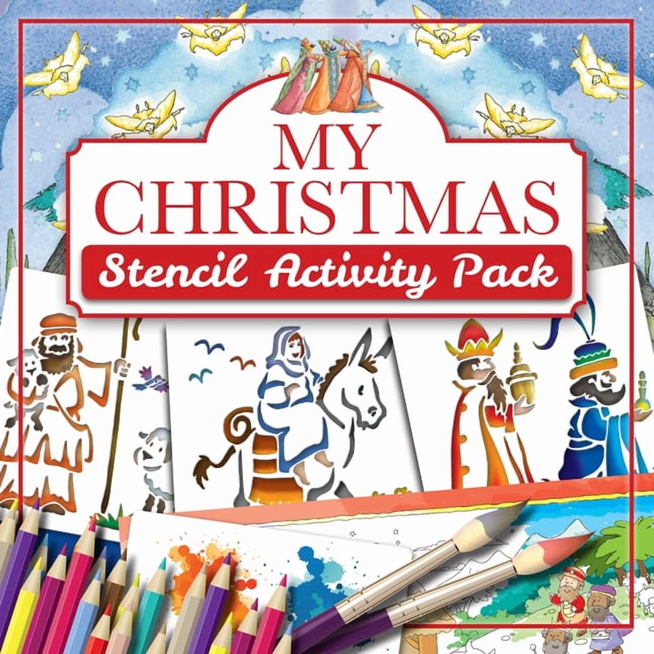 My Christmas Stencil Activity Pack, (Paperback)