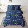 thumbnail image 2 of Homewish Rugby Gamer 7-Piece Bedding Comforter Set,Football Sports Game King Bedding Sets,Green Blue Bed Sheets For Kids,Super Cozy Room Decor Reversible, 2 of 8