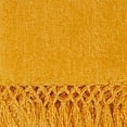 thumbnail image 2 of Fennco Styles Hand-Knotted Solid Chenille Throw 50" W x 60" L - Mustard Throw Blanket for Couch, Living Room, Bedroom, Everyday Use, Holiday and Home Décor, 2 of 5