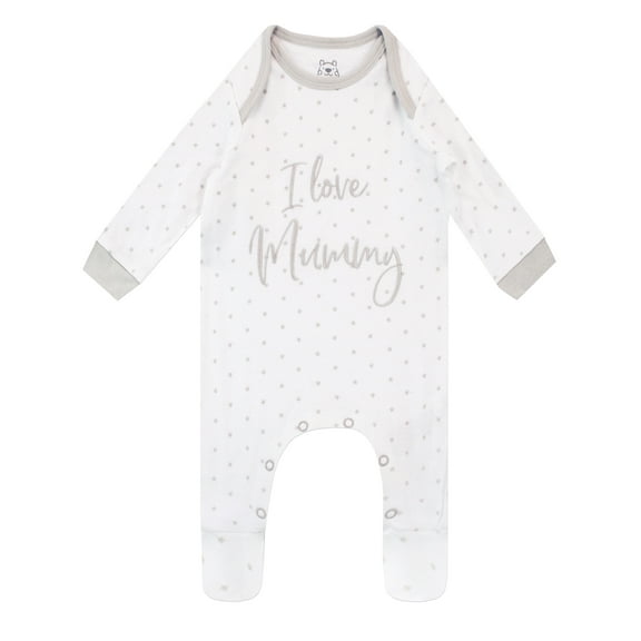 Harry Bear Baby I Love Mummy Long Sleeve Sleepsuit Sizes 3-18 Months
