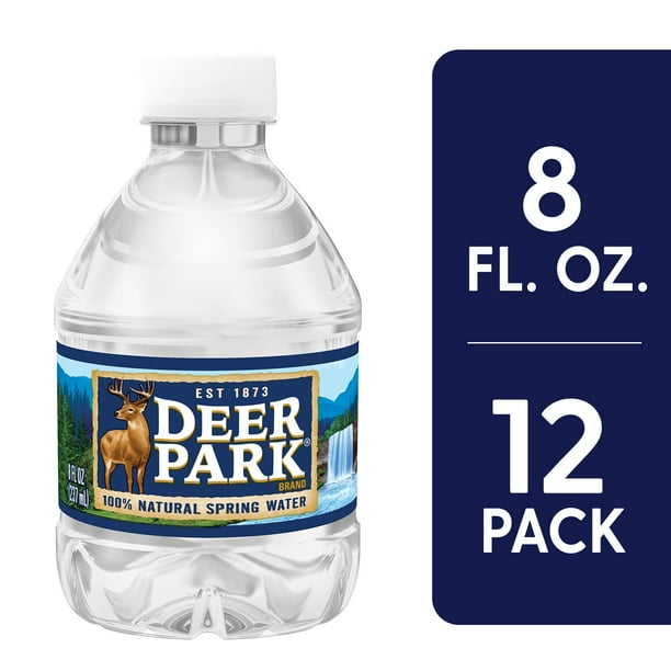 DEER PARK Brand 100 Natural Spring Water, 8ounce mini plastic bottles
