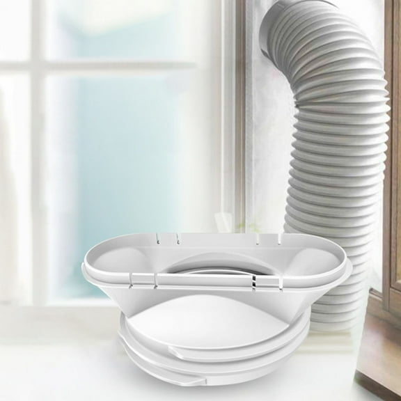 PAMINGONO 1Pcs Air Conditioning Exhaust Hose Adapter Abs White Prevents Wind Leaking 7.78x5.70x2.75in