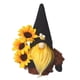 thumbnail image 1 of Decoración Gnomo de girasoles de peluche, adornos de muñeca Tomte enano elfo sin rostro (negro) Tmvgtek Original, 1 of 9