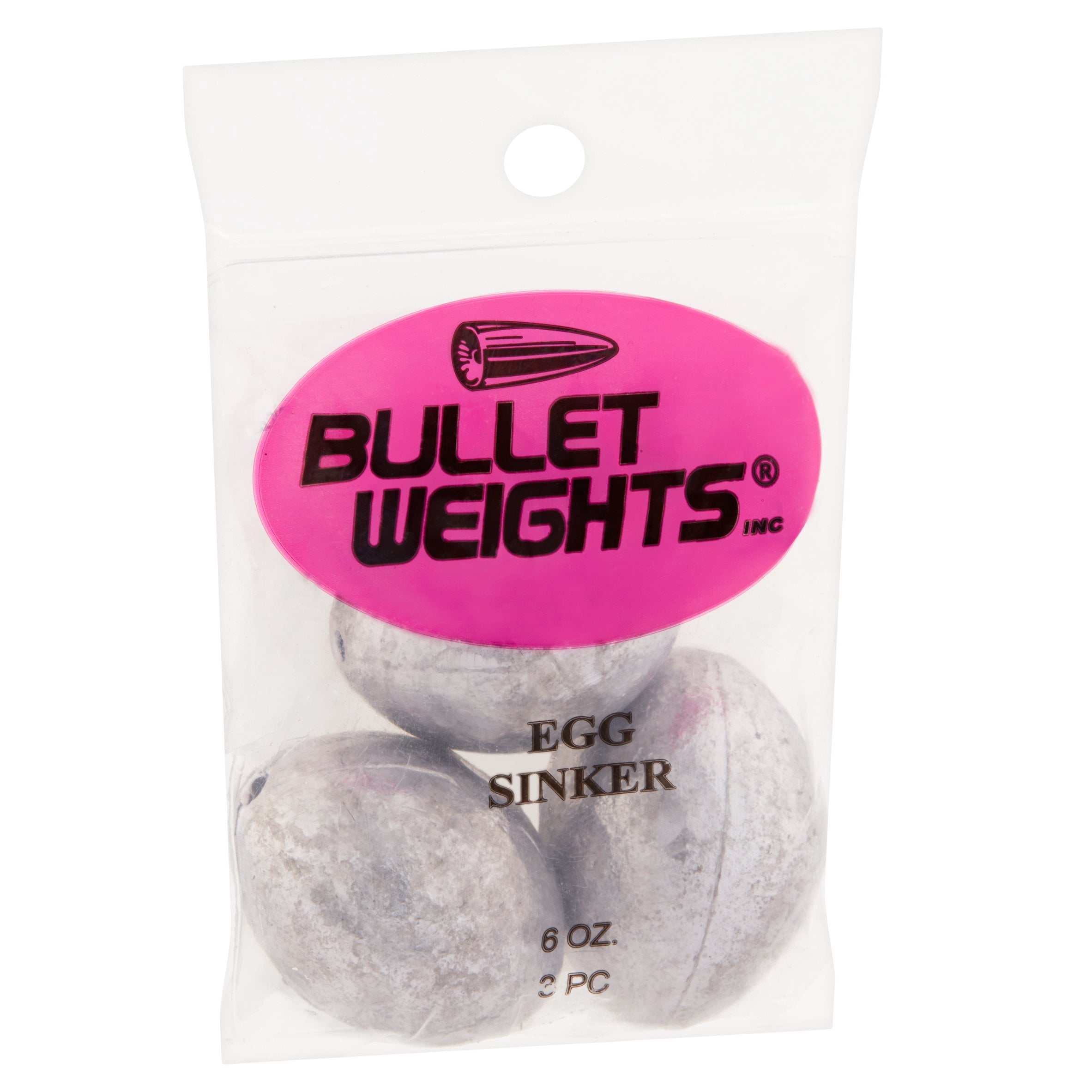 (2 pack) Bullet Weights® EGI1-24 Lead Egg Sinker Size 6 oz, Fishing Weights