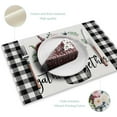 thumbnail image 3 of Placemats Set of 4,Floral Buffalo Plaid,Washable Burlap Heat Resistant Cloth Place mat for Dinning Table,Farmhouse,Outdoor,18X12 Inch, 3 of 6