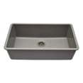 thumbnail image 2 of 32" x 19" Quartz Kitchen Sink, Single Bowl Kitchen Sinks, Drop in Kitchen Sink, Granite Composite Kitchen Sink, Undermount Sink, Galaxy Concrete Kitchen Sink, with Grid, Strainer, Flange LP-1000-C, 2 of 9