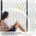 thumbnail image 5 of YSTDHL Window Privacy Film Frosted Glass Window Clings Decorative Bathroom Home Door Sun Blocking Window Tint Moroccan Lattice Day and Night Static Cling Removable Coverings(Pure), 5 of 10