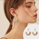 thumbnail image 3 of Paquete de 6 Aretes de Ratán Geométricos Qarigey Hechos a Mano Estilo Bohemio, 3 of 5